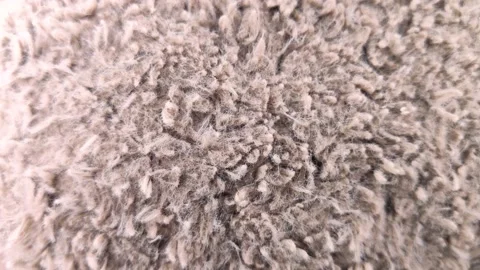 A closeup of the texture of woolen threads that have become woven and stuck toge Stock Footage 142493611