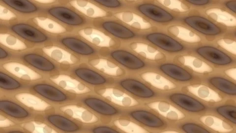 Closeup Textured Bead Patterning in Warm Soft Tones with Repeating Elliptic.. Stock-Footage 327945973