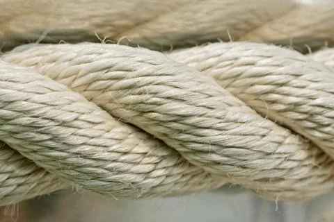 Closeup of a thick rope Stock Photos