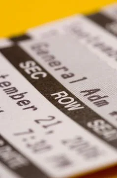 Closeup of ticket Stock Photos