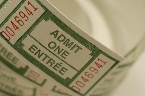 Closeup Of Tickets Foto stock