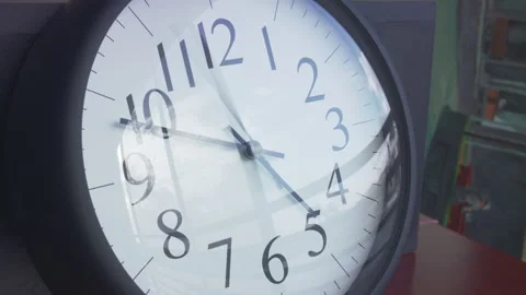 Closeup timelapse of a clock changing the time fast Stock Footage 276758130