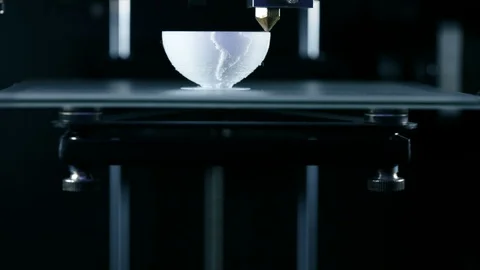 Closeup timelapse video of an 3d printer, printing a globe Video stock 96198827