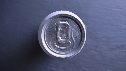 Closeup top bottom shoot of hand opening the can of energy drink Stock Footage 101772108