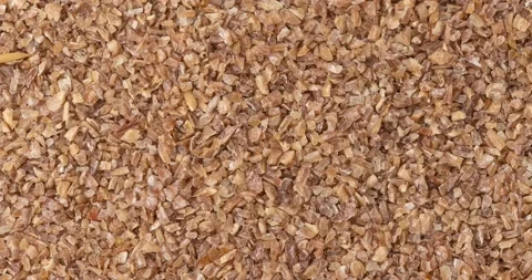 Closeup, top view of ground whole wheat Stock Footage 195987353