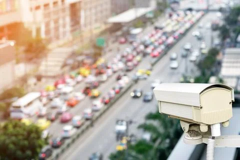 Closeup of traffic security camera. Stock-Fotos