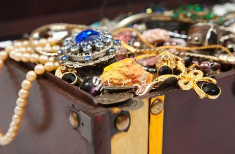 Closeup of Treasure chest 写真素材
