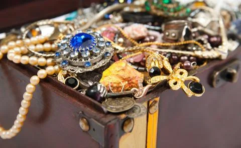 Closeup of Treasure chest 写真素材