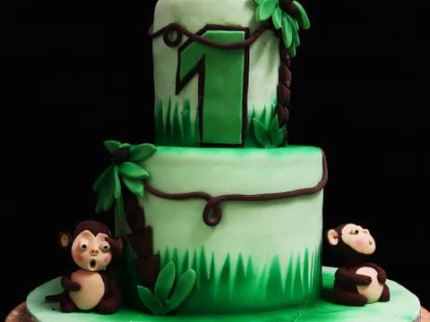 Closeup of two bunch of cake Stock Photos