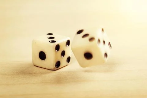 Closeup two dices Stock Photos