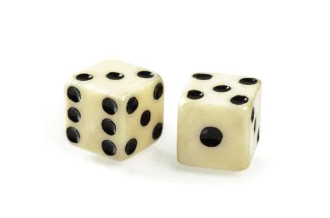 Closeup two dices Stock Photos