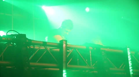 Closeup of two DJ's Stock Footage 2887057