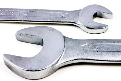 Closeup of two wrenches Foto stock