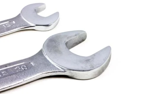 Closeup of two wrenches Stock Photos
