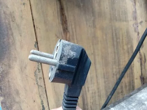 Closeup of Type C Electrical Plug. Stock Photos