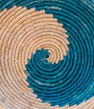 Closeup of typical sardinian wicker basket Stock Photos