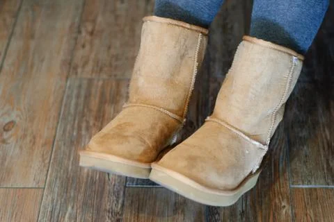 Closeup of Ugg boots Stock Photos