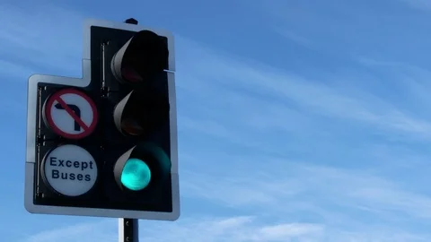 Closeup of UK traffic light Stock Footage 73234490