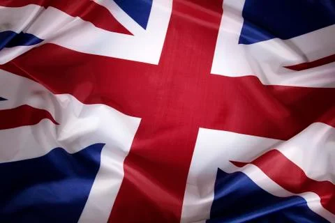 Closeup of Union Jack flag Stock Photos