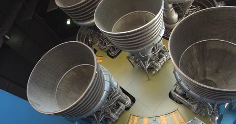 Closeup of U.S. Spacecraft Rocket Engine Thrusters Vidéo 119026562