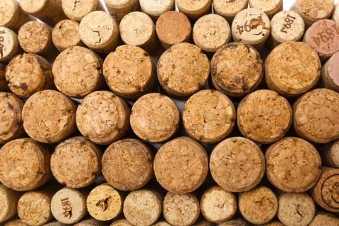 Closeup of used wine corks 스톡 사진