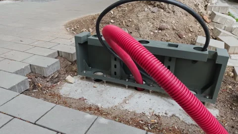 Closeup of utility conduit. Sharp image ... | Stock Video | Pond5