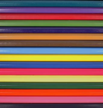 Closeup of various crayons Stock Photos