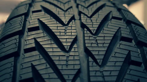 Closeup of various new tire tread Stock Footage 58799433