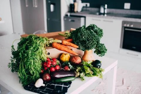 Closeup of vegetable in kitchen Stock Photos