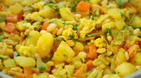 Closeup of vegetable sabzi Stock Footage 40978563