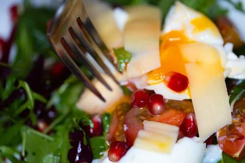 Closeup of vegetable salad with Stock Photos