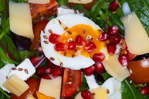 Closeup of vegetable salad with Stock Photos