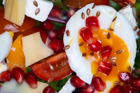 Closeup of vegetable salad with Stock Photos