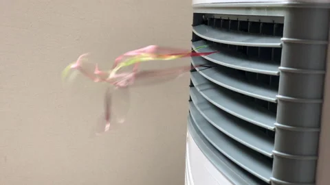 Closeup on ventilation blowing air Stock Footage 96168912