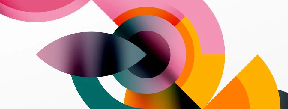 Closeup of vibrant geometric pattern on white background Stock Illustration