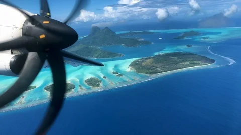 Closeup - View of an airplane propeller ... | Stock Video | Pond5