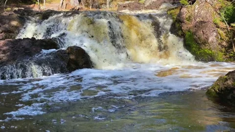 Closeup View of Amnicon Falls 스톡 동영상 153632710