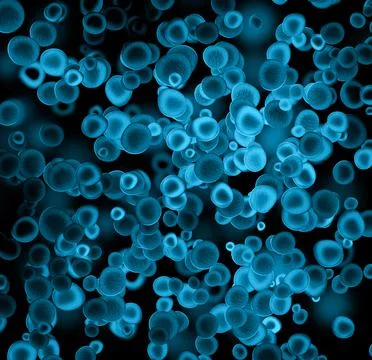 Closeup view of bacteria under microscope. Illustration Stock Illustration