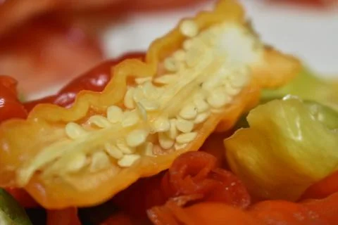 Closeup view of beautiful red chilli. Stock Photos
