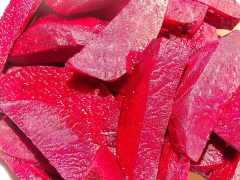 Closeup view of beetroot pieces Stock Photos