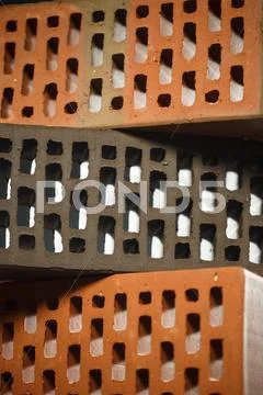 Closeup view of bricks Stock Photos