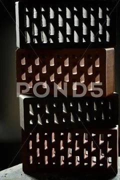 Closeup view of bricks Stock Photos