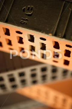 Closeup view of bricks Stock Photos