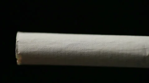 Closeup view of burning cigarette Stock Footage 35575805