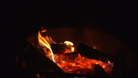 Closeup view of a campfire Stock Footage 112146780