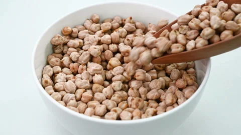 Closeup view of chickpeas Stock Footage 229372057