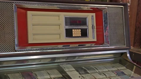 Closeup view of the classic jukebox 動画素材 248875110