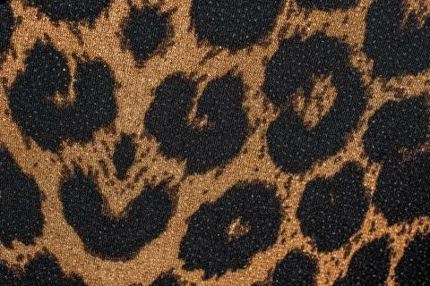 Closeup view of cloth with a leopard print - good for backgrounds Stock Photos