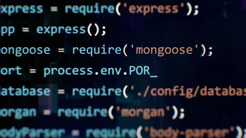 Closeup view of code editor interface Stock Footage 101452895