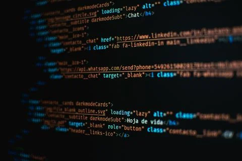 Closeup view of a computer programming language 스톡 사진